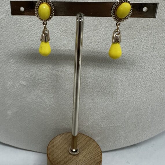 Pendientes corales niña Amarillo.