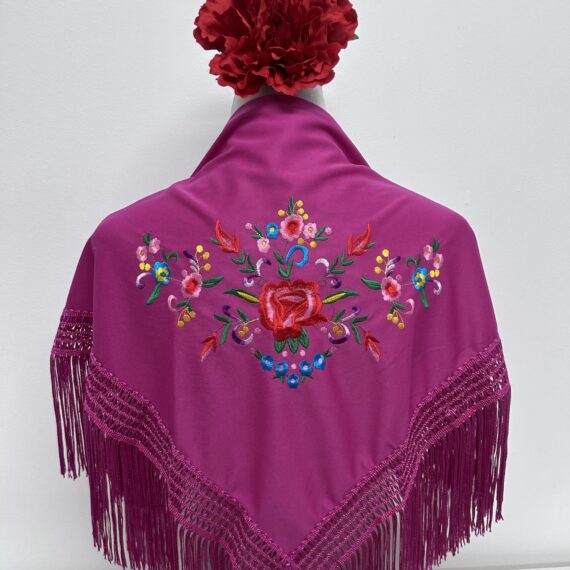 Mantoncillo Para Niñas Con Flores de Colores Bugambilla.